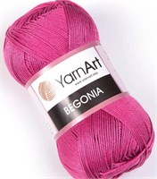 Пряжа YarnArt Begonia 100% мерсеризованный хлопок 169м/50гр №75 Брусника 117153