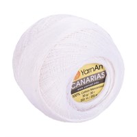 Пряжа YarnArt Canarias 100% хлопок 20гр №1000 Белый