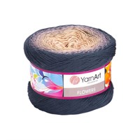 Пряжа YarnArt Flowers 55% хлопок/45% полиакрил 250гр №297 серый/сирень/персик 117533