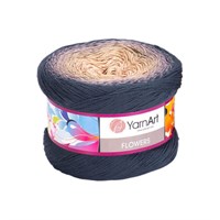 Пряжа YarnArt Flowers 55% хлопок/45% полиакрил 250гр №297 серый/сирень/персик