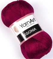 Пряжа YarnArt Begonia 100% мерсеризованный хлопок 169м/50гр №112 Бордо