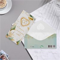 Конверт д/денег "Счастья, нежности, любви!" кольца, 17*8см 118711