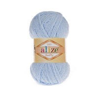 Пряжа Alize Baby Softy микрополиэстер 100% цвет 183 светло-голубой
