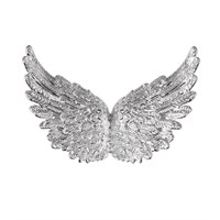 Крылья декоративные 10*7см, н-р 3шт, серебро