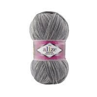 Alize Superwash Comfort Socks 75% шерсть/25% полиамид, 100г №7676 серый меланж 119804