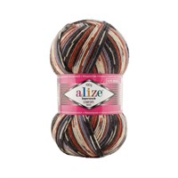 Alize Superwash Comfort Socks 75% шерсть/25% полиамид, 100г №7840 серый/коричневый  119807
