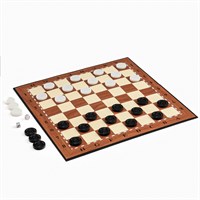 Шашки игра настольная, с доской 33*33см, d-2.5см 32374