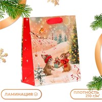 Пакет подарочный "Зайки", 18*22,3*10 см 121330
