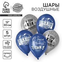 Воздушный шар латексный 12" "Сворачивай горы, сын", 5шт 121447