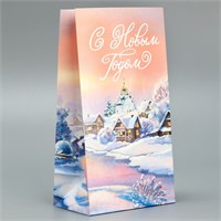 Пакет без ручек «С Новым Годом», деревня 10*19,5*7см 121563