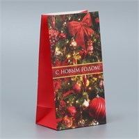 Пакет без ручек «С НОВЫМ ГОДОМ!», ёлочные украшения, 10*19.5*7см 121613