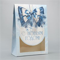 Коробка подарочная новогодняя складная «Снежный шар», 15*7*22см 121925