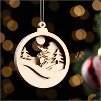 Заготовка д/творчества, новогодняя игрушка "Лыжник" 7*8см 121992