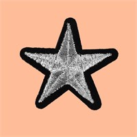 Термоаппликация «Звёздочка», 3,7*3,7см, цв серебряный 122280