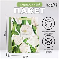 Пакет ламинированный "С 8 марта", 26*32*12см 122616