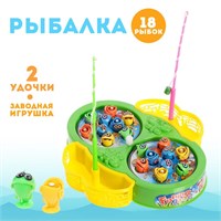 Рыбалка «Бабочка»: 18 рыбок, 2 удочки, заводная, МИКС 122744