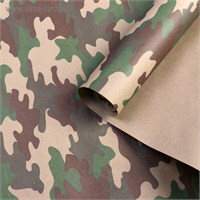 Бумага упаковочная крафт "Камуфляж Лес", 70 г/м², 0,7*10м 															 12808