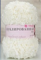 Пехорка Буклированная 30%мохер/20%полутонкая шерсть/50%высокообъемный акрил Цв.01 Белый 109229