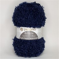 Пехорка Буклированная 30%мохер/20%полутонкая шерсть/50%высокообъемный акрил Цв.156-индиго 122837