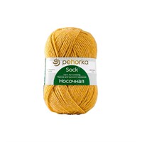 Пехорка Носочная 100гр 50% шерсть/50% акрил 447 горчица 122844