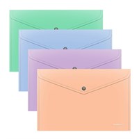 Папка-конверт на кнопке А4, 180мкм, ErichKrause "Matt Pastel Bloom", непрозрачная, микс 122927