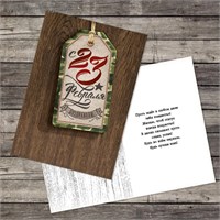 Открытка «С 23 февраля», шильдик, 12*18см 122940