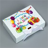 Коробка подарочная, упаковка, «С днём рождения», 16.5*12*5см 123107