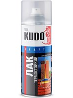 Лак термостойкий аэрозоль 520мл КУДО  18817