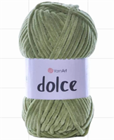 Пряжа "Dolce" 100% микрополиэстер 120м/100гр №798 светлая олива  114747