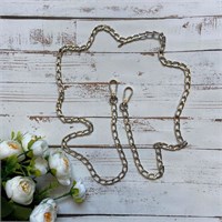 Ручки д/сумок металл цепь цв.серебро 115 см * 0,8 см  119407