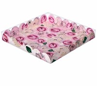Коробка д/печенья, кондитерская упаковка с PVC крышкой, «Тебе с любовью», 21*21*3см 123885