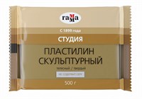 Пластилин скульптурный Гамма "Студия", телесный, твердый, 500г, пакет 124009