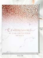 Папка д/свидетельства о заключении брака «Все начинается с любви », 23,5*31,5см 124164
