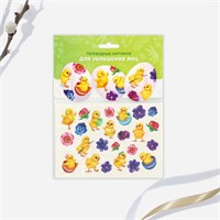 Переводные картинки д/украшения яиц «Цыплята и цветы» на пасху, 15*10см 124168