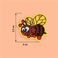 Термоаппликация «Пчёлка», 4*3.5см, разноцветная 124171