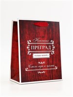 Пакет подарочный вертикальный «Только вперёд», 18*23*10см 124429