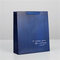 Пакет подарочный ламинированный вертикальный, «С праздником», M 25.5*30*9см 124488