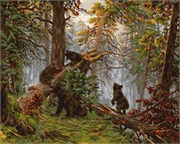 Картина рис. по номерам 40*50см ФРЕЯ "Утро в сосновом лесу" 124495