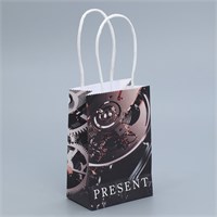 Пакет подарочный крафтовый, Present, 15*10*6см 124528