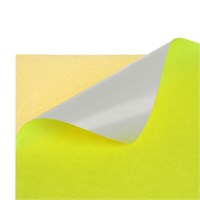 Бумага А4, 80 г/м, самоклеящаяся, флуоресцентная, жёлтая 1шт 124681
