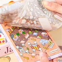 Книжка с наклейками 6 сцен + 6 стикеров + пинцет 124820