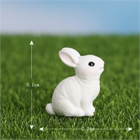 Кролик белый мини-фигурка 3,1*2,3см 124961