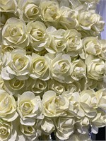 Розочки бумажные 1,2см на стебельке 12шт молочный 124963
