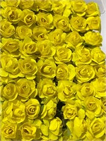 Розочки бумажные 1,2см на стебельке 12шт желтый 124964