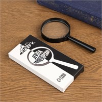 Лупа черная *6 d60мм классика 13см  22897