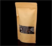 Пакет Zip-lock крафт с прямоугольным окном 14*22см  8630
