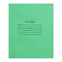 Тетрадь 12л клетка, зеленая обложка, белизна 90%  23968
