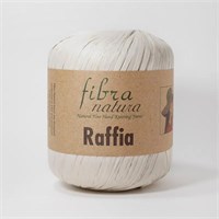 Пряжа Raffia 40гр (переработанные листья пальмы), 90м цвет 116-15 дымчато-белый 104469