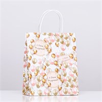 Пакет крафт «Праздничные шары», 22*12*27см 124856