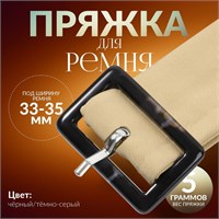 Пряжка д/ремня, 4.5*3см, 1шт, чёрная 124882